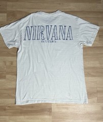 Nirvana In Utero Angel Graphic Band T Shirt White Size Large 19×27 Grunge Rock