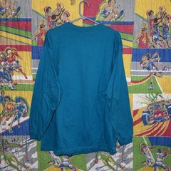 Vintage 80s 90s Just Did It Nike Parody Long Sleeve T Shirt Large Teal Blue