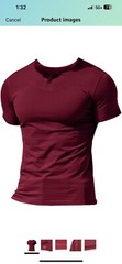 Muscle Alive Mens Summer Casual Short Sleeve Henleys T-Shirt Single Button