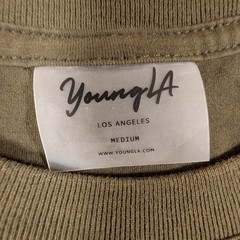 YoungLA Long Sleeve T-Shirt Mens Medium Olive Green Relaxed Fit