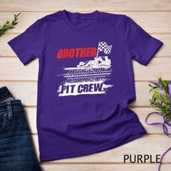 Brother Pit Crew Car Racing Checkered Flag Racer Matching T-Shirt Unisex T-shirt