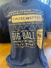 Doctor Who Wibbly Wobbly Quote Adult Gray T-Shirt (Adult