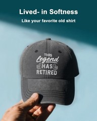 Retirement Hats for Men The Legend Has Retired Embroidered Cotton Adjustable …