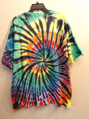 Handmade Spiral Tie Dye Shirt Unisex Men Women 2X 2XL Hippie Cotton Fruit T161
