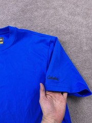 Cabelas Shirt Adult 2XL XXL Blue Casual Outdoors Polyester Hiking T-Shirt Mens
