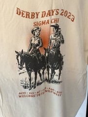 Sigma Chi Derby Days 2023 Beige Comfort Colors Size:XXL T-Shirt