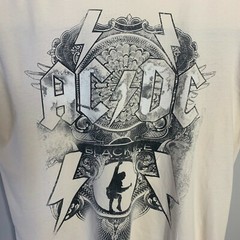 AC DC T-Shirt Black Ice Men XL Live Nation Beige Front Graphic Short Sleeve