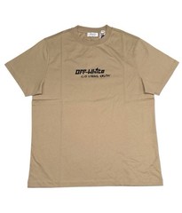 Off-White Cryst Crocco Tee Sand Men’s Sz XL S/S Slim NWT COA