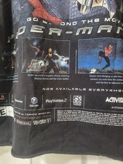 Marvel Spider Man 2 Video Game Promo Shirt PS2 Playstation Double Sided Size L