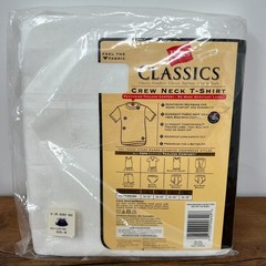 VTG Hanes Men White Crew Neck T-Shirts Tagless Comfortsoft 3-Pack Medium NEW NOS