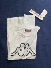 Kappa Logo Man White T-Shirt Slim Fit Streetwear Mens Large With Tags