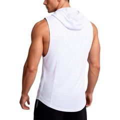 Men’s Quick Dry Hooded Tank Top High Stretch Breathable Gym Athletic Vest
