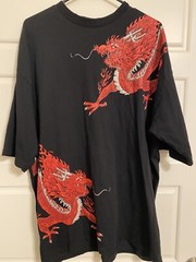 Dragon Asos Design T-Shirt Mens Sz M Oversized Short Sleeve Crew Neck Black