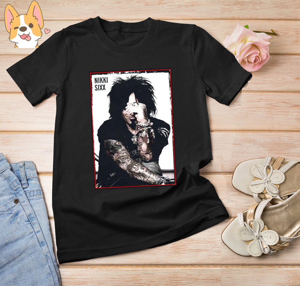 Hot Nikki sixx Music Singer Guitar Gift family Black Unisex all size Shirt NG250