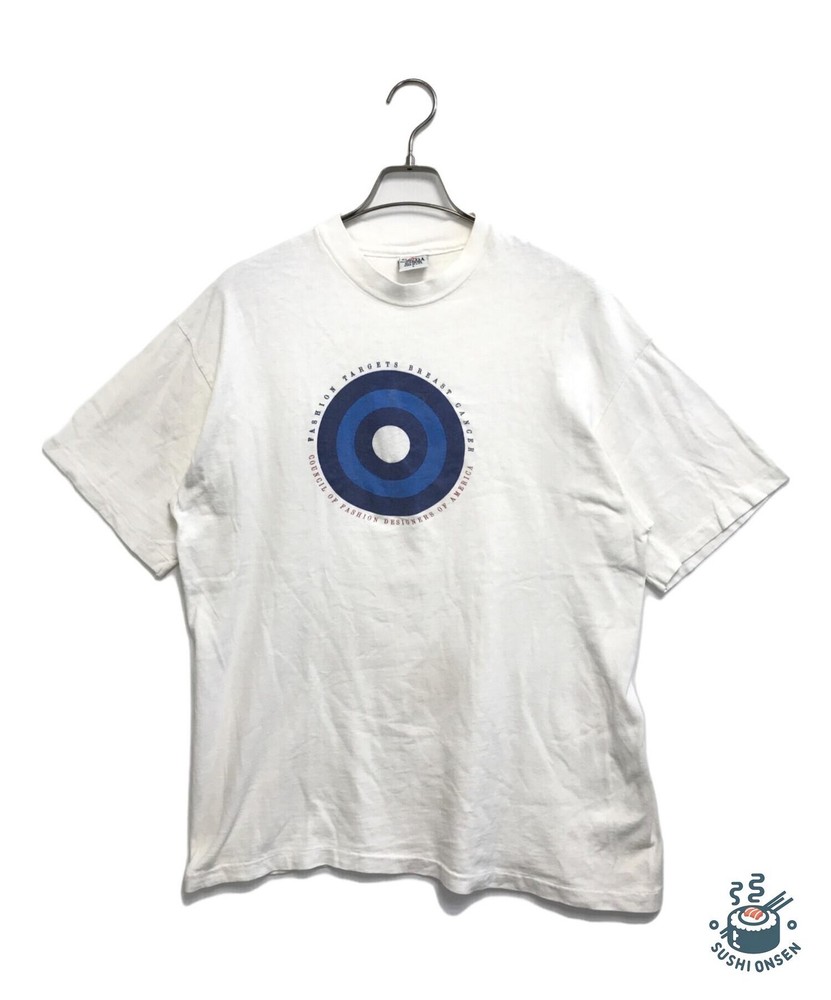 FASHION TARGET BREAST CANCER Charity event printed T-shirt Size: L White Men