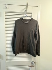 Marc Anthony Men’s Medium Slim Fit Heathered Dark Gray Long Sleeve T Shirt