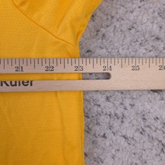 VTG Polo Sport Shirt Men Large Yellow Logo Spellout RLX Ralph Lauren Made In USA