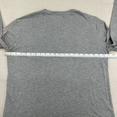Polo Ralph Lauren Long Sleeve Gray Shirt Men’s M Embroidered American Flag Patch