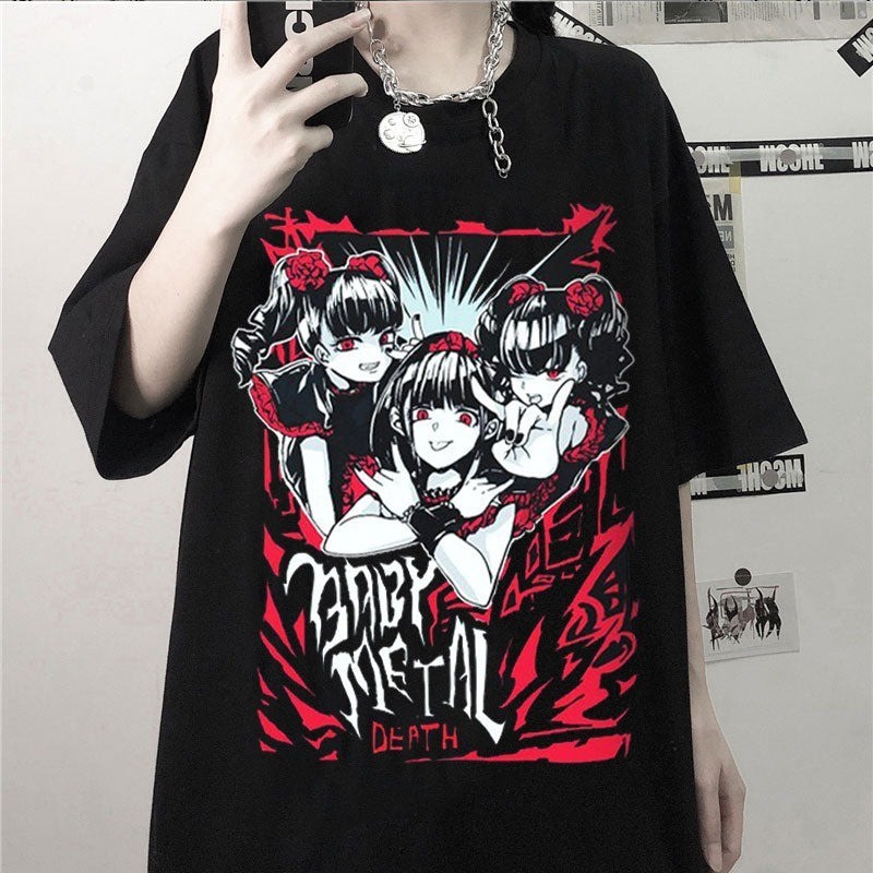 BABYMETAL Japanese Band Anime Graphic Tee Unisex Short Sleeve Shirt S-5XL
