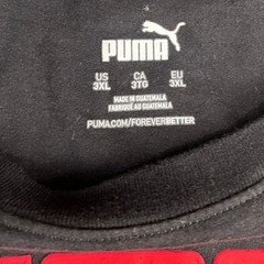 men’s 3XL black and red Puma t-shirt good condition