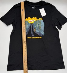 NIKE RUNNING No Finish Line Tee MEN’S BLACK YELLOW T-SHIRT Size Large NWT