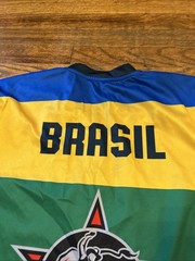 PBR Brasil Brazil Monster Jersey Global Cup XL Pro Bull Riding Shirt – Stains