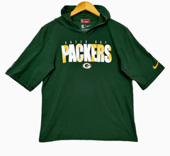 Nike Green Bay Packers Shirt Mens Sz S NFL On Field Hooded Tee Goodman Green