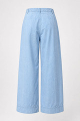 1990s Vintage Grunge Denim Trousers Light Blue Ankle-length Medium