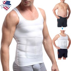 Men Compression Shirts Shapewear Vest Body Shaper Abs Abdomen Slim Elastic Tank