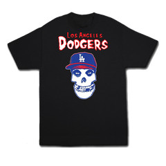 Los Angeles Dodgers Throwback Misfits shirt LA Doyers Punk Rock Funny MLB Blue 1