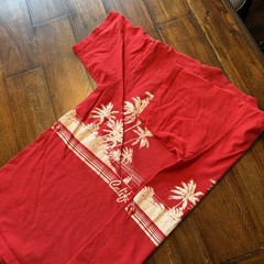 Vintage Santa Monica California Shirt Mens XL Red Oneita Tee T-Shirt USA 80s