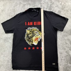 Sean John Shirt Mens Large Black I Am King Tiger Embroidered Stars Graphic Tee
