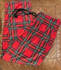 Plaid Flannel Pants & 3 Christmas T-Shirts Men’s (or Women’s) Size Medium