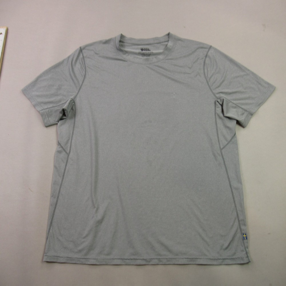 Fjall Raven Shirt Mens 2XL Short Sleeve Crew Neck Outdoors Lightweight Gray
