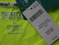 Duluth Trading Co Mens Relaxed Fit Short Sleeve Shirt NN7 High Vis Yellow XL NWT