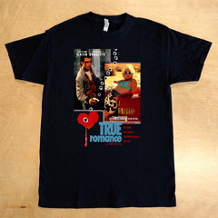 90s Action Movie Poster T-Shirt – Cool German Design, True Romance Style
