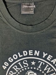 The Harris Tweed Band 40 Golden Years 1970-2010 Tour T-shirt Black Large Vintage