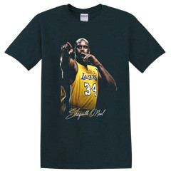 Shaquille ONeal Basketball Legend T Shirt Los Angeles Lakers 34 Slam Tee