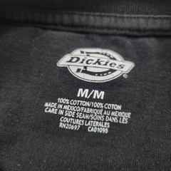Dickies Shirt Mens M Black Pocket Tee Workwear Tagless Cotton Jersey Crewneck