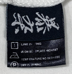 Oversized T Shirt Mens XL White Media Buttons Logo Streetwear Embroidered Crew