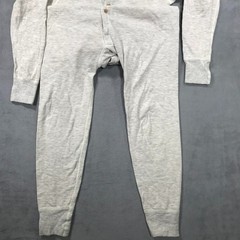 Vintage Duofold Union Suit Men’s Small Gray 2-Layer Base Layer Button Up Wool