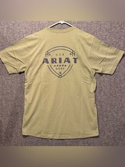 Ariat Rebar Work Pocket Tee Mens Medium Green Wicking Venttek 360 Shield NWT