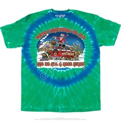 Happy Christmas T-Shirt Liquid Blue