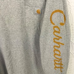 Carhartt Pocket T Shirt Mens XL Gray Loose Fit Cotton Spellout Dog Graphic