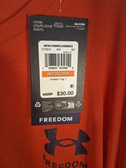 Under Armour Men’s 3XLT Orange Freedom Flag Loose Fit T-Shirt
