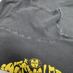 Wu-Tang Clan Shirt Mens Large Black Yellow Logo Graphic Rap Tee Hip Hop Music