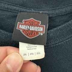 Harley Davidson T Shirt Men 2XL Black Grand Turk Girl Biker Motorcycle Wolf Bare
