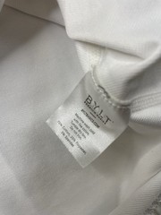 NWT BYLT Premium Basics Drop Cut Lux Short Sleeve Tee T Shirt White Mens Medium