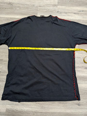 Cezer Men’s 2XL Black T-Shirt Beaded Bling Graphic Y2K Hip Hop