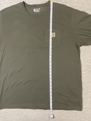 Carhartt K87 Pocket T-Shirt Men’s XL Olive Green Loose Fit Heavyweight Cotton